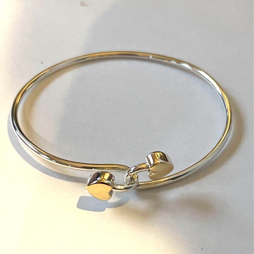 美品】ティファニー Tiffany ダブルハート フックバングル シルバー 美品】ティファニー Tiffany ダブルハート フックバングル シルバー