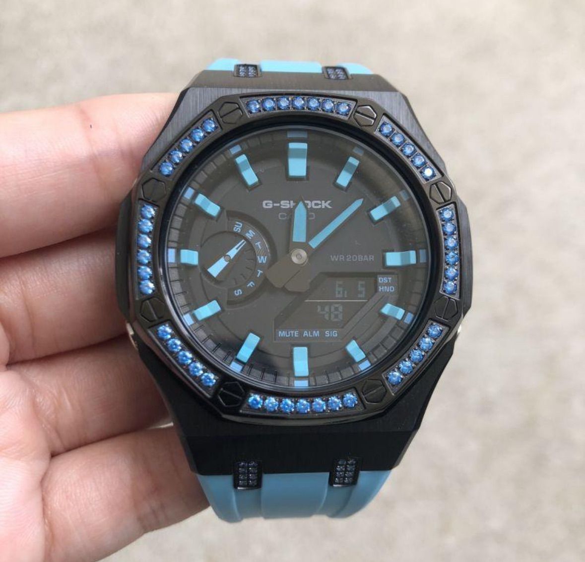 G-SHOCK本体付き GA-2100-1A2 カスタム ステンレスケース カスタム G