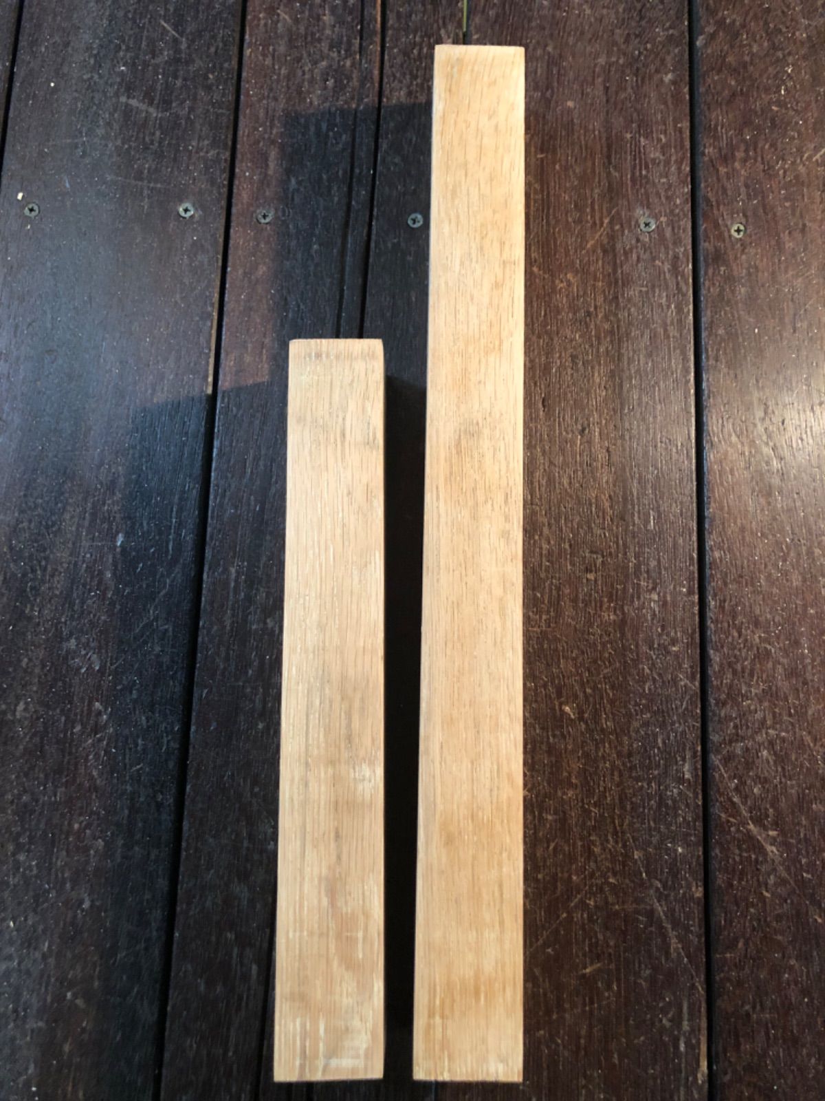 ナラ 木材 角材 3.5cm×3.5cm×25.5cm&38cm DIY 工作 耐久性あり