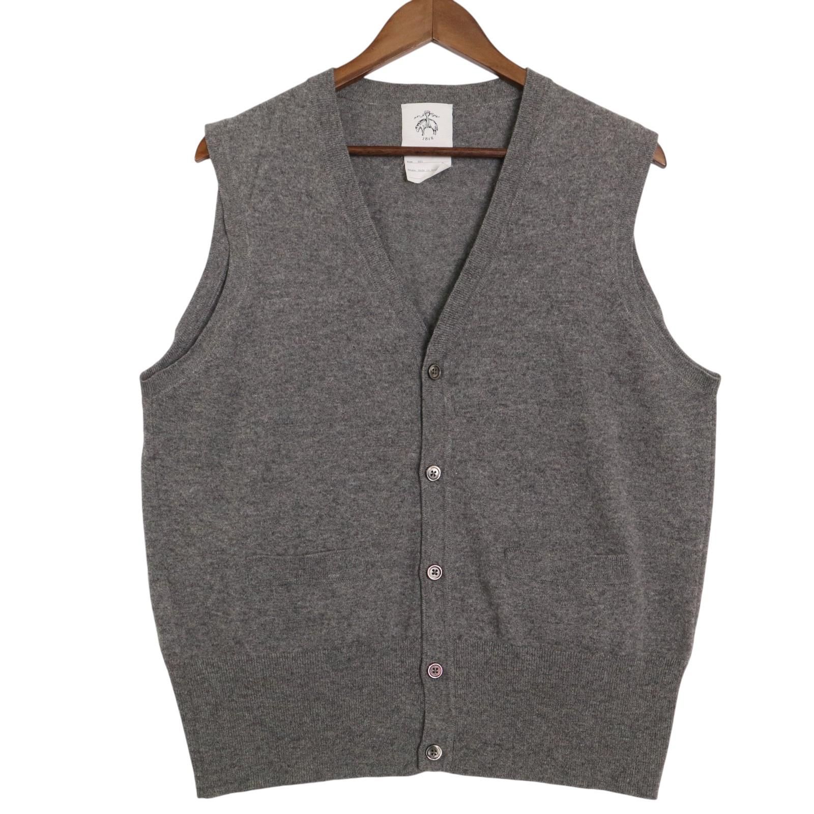 スコットランド製 BROOKS BROTHERS Black Watch V-Neck Cashmere