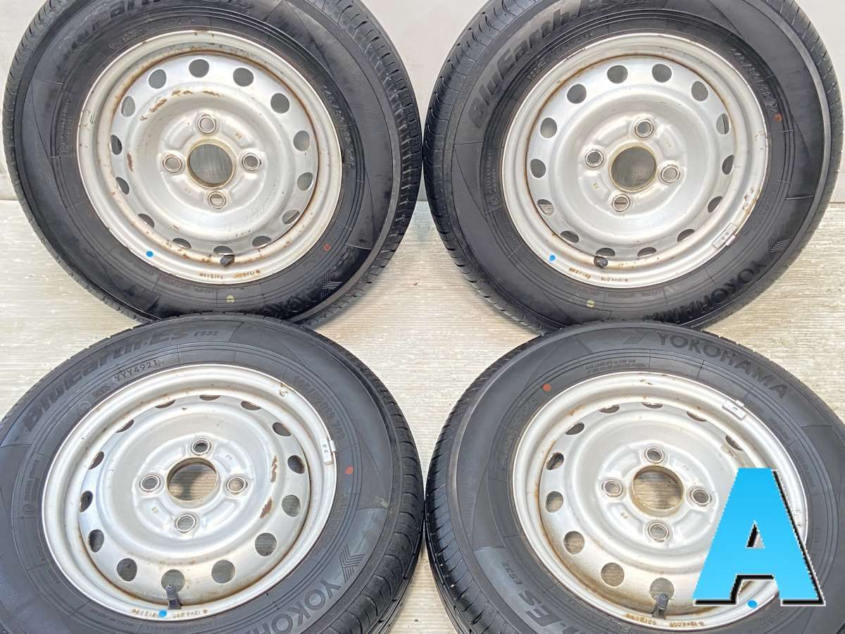 145/80R12  nヨコハマ ブルーアース-Es Es32 n三菱純正  n12x4.0  100-4穴 n中古タイヤ サマータイヤ ホイールセット 4本セットn s12240521014