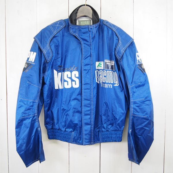 KISS RACING TEAM ナイロン レーシングジャケット (LL) ブルー - メルカリ