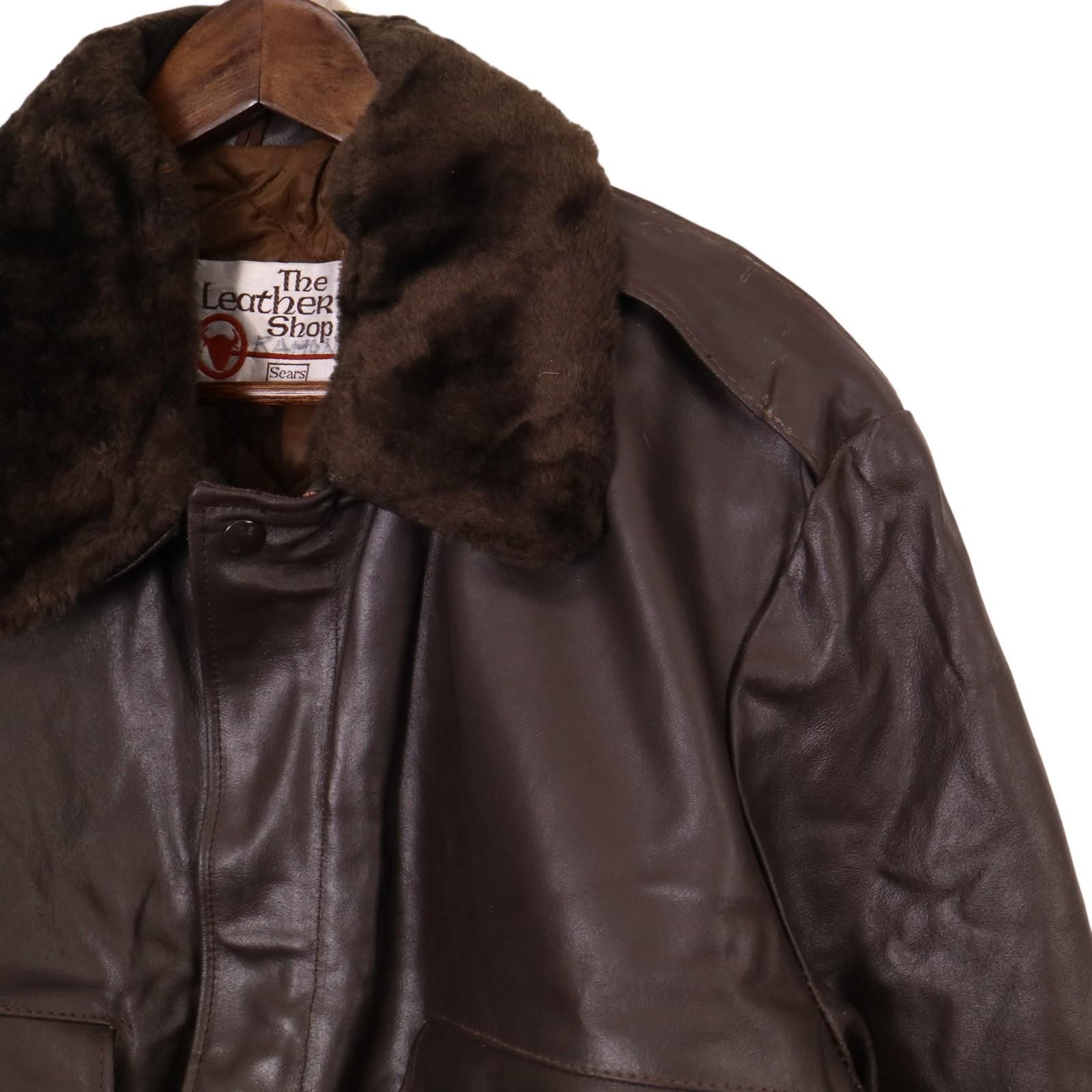 70年代 USA製 Sears シアーズ The Leather Shop G1 フライト レザー
