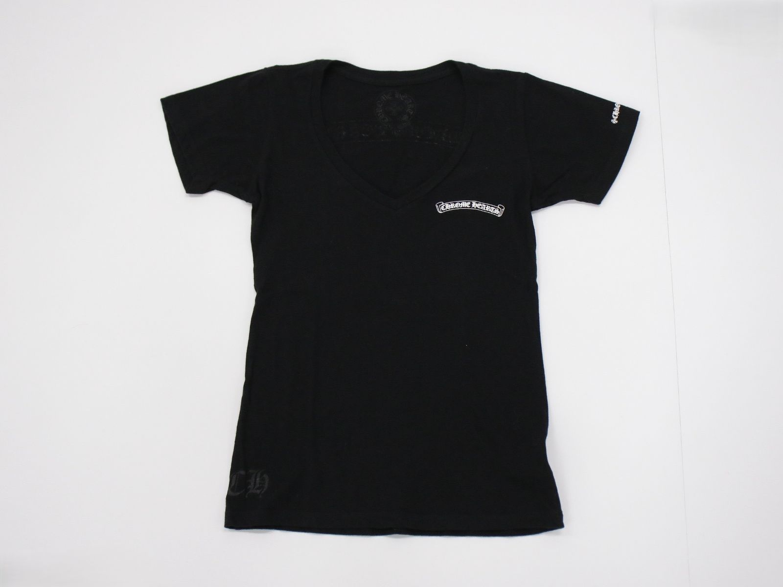 CHROME HEARTS スクロールラベル VネックTシャツ Sサイズ - メルカリ
