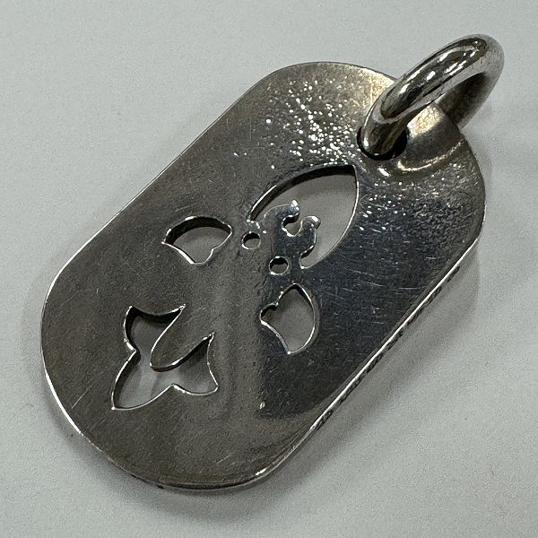 中古】 CHROME HEARTS クロムハーツ ダガーカットアウトドッグタグ
