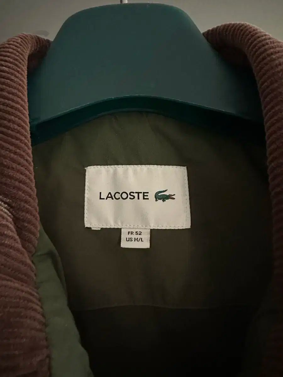 ラコステ カーキ キルティング ジャケット コーデュロイ KALA 105サイズ US L