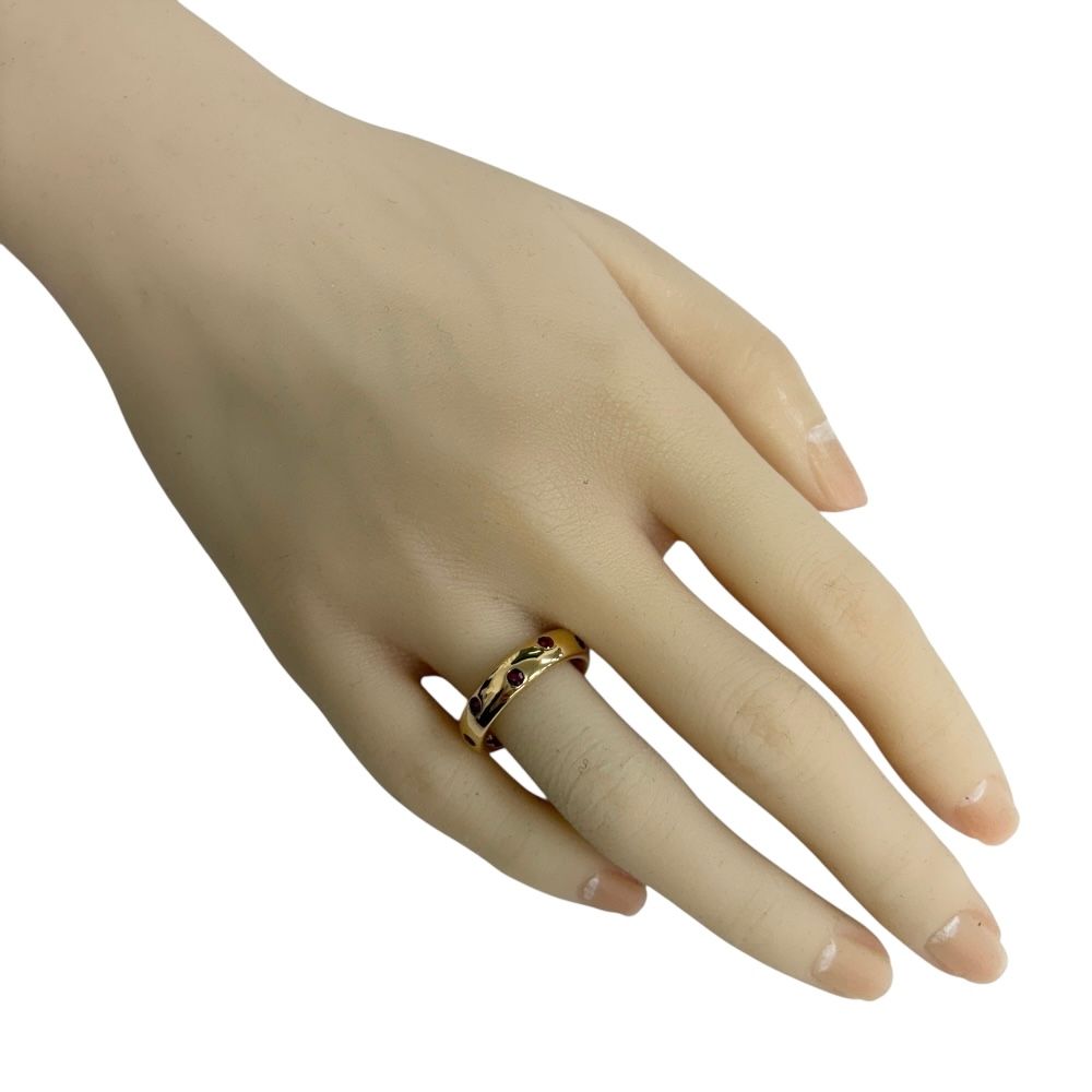 リング 指輪 14号 18金 K18イエローゴールド ルビー レディース