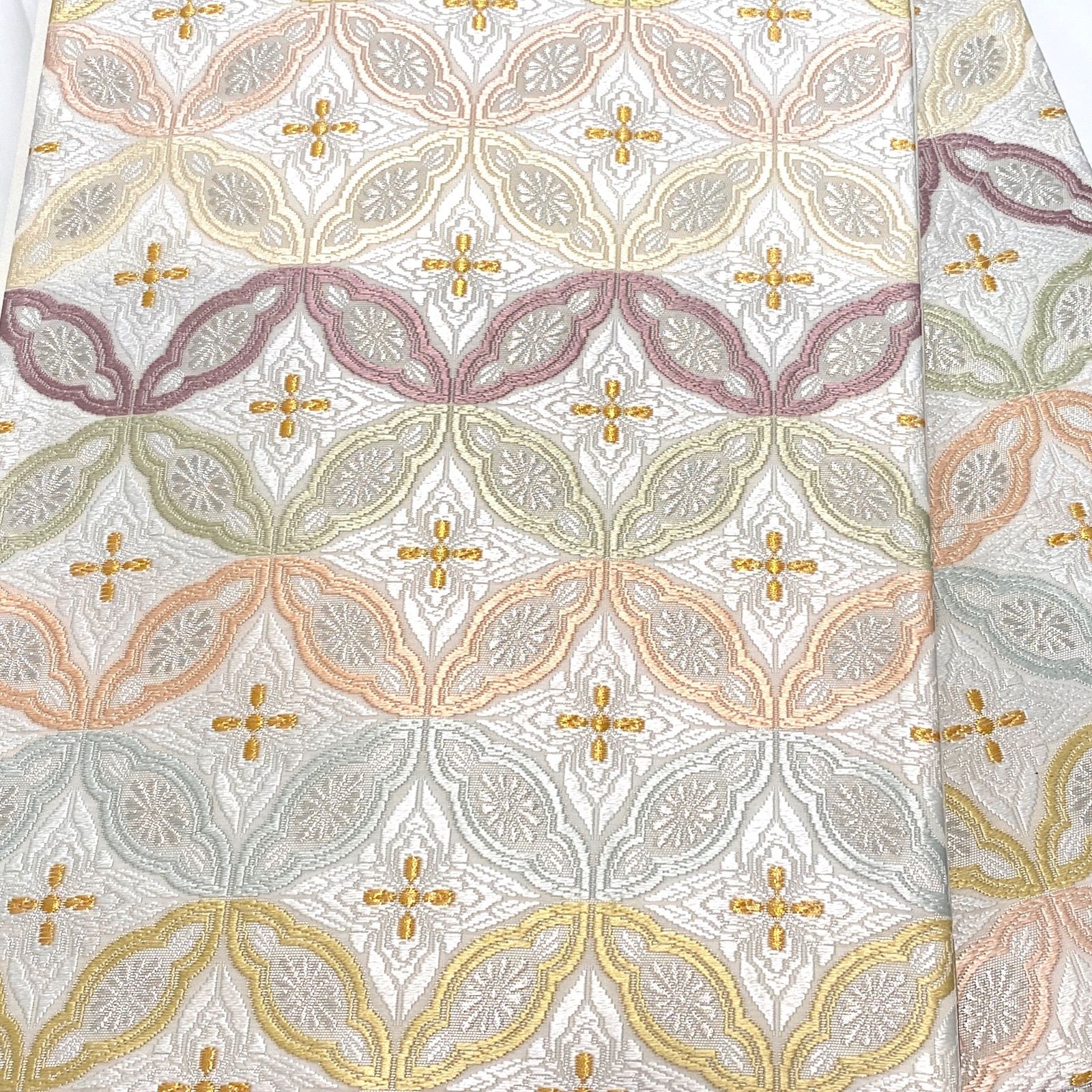 お仕立上がり ハイブランド 河合美術 正絹 西陣織 唐織 袋帯 obx211