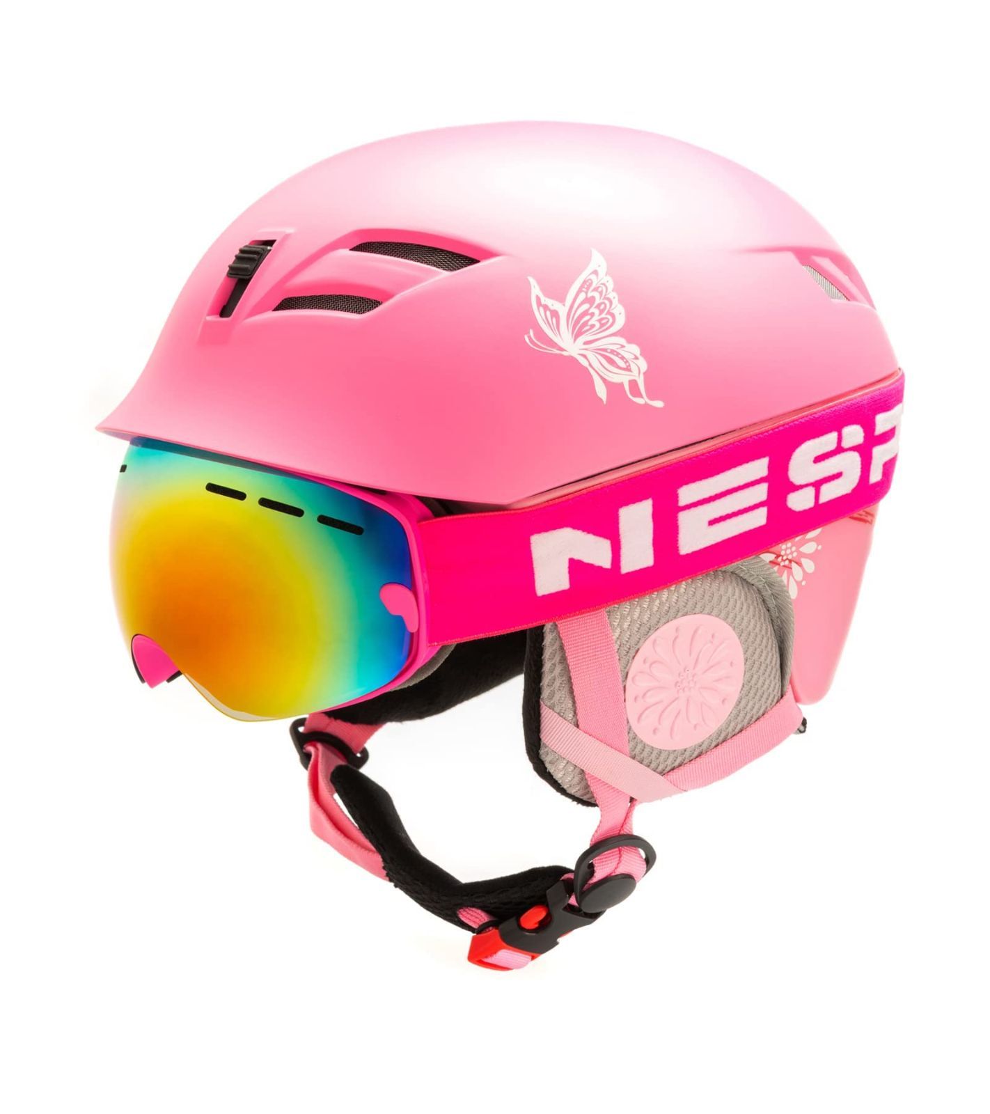 キッズ ヘルメット ユース用 スノー スノーボード ヘルメット スキー 年齢 5-12 Natuway ヘッドサイズ50-55cm…