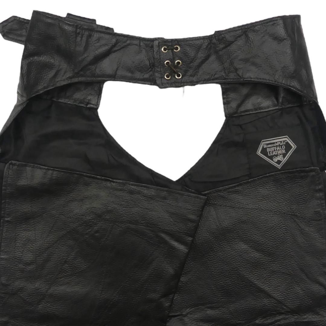 レザーパンツ バイク 本革 チャップス L メンズ 黒 バイカー X7125 FFCRYSTALESIA_COM