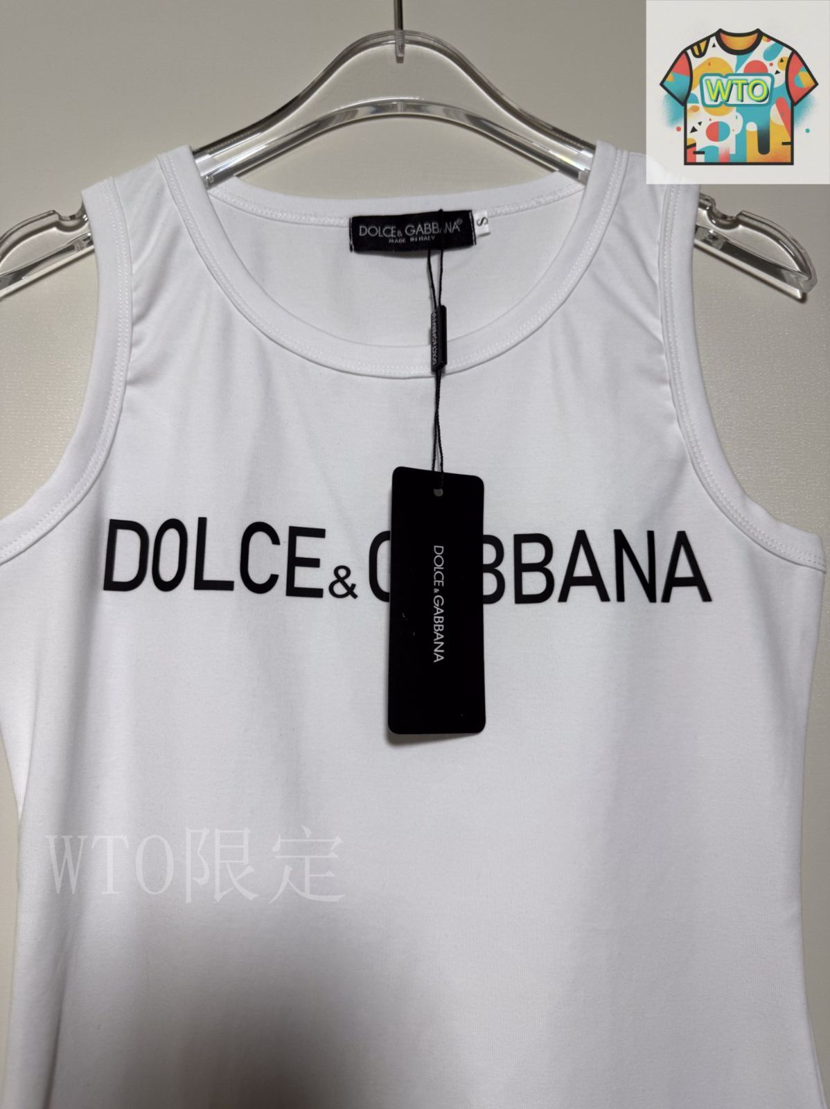 今日特価】Dolce&Gabbana Logo Print Sleeveless Tank Top