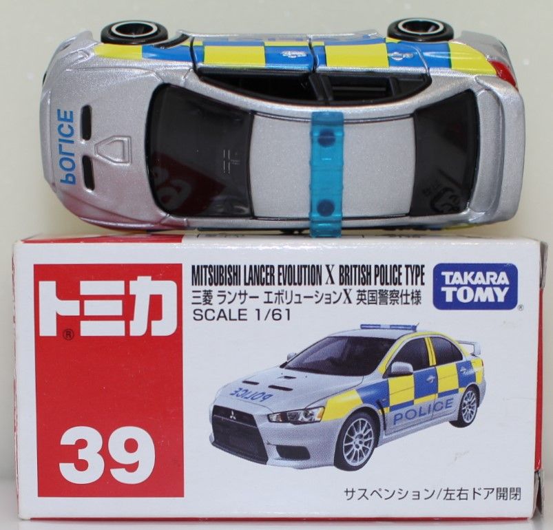 トミカ未使用 USED トミカ 39 三菱 ランサーエボリューションX 英国警察仕様