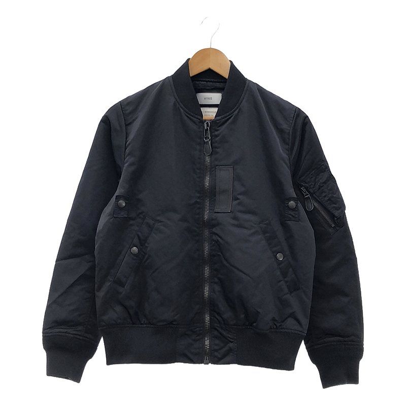 HYKE ハイク　MA1 ベスト HYKE ハイク MA-1ベスト 【黒】美品 HYKE＞TYPE MA-1 JACKET