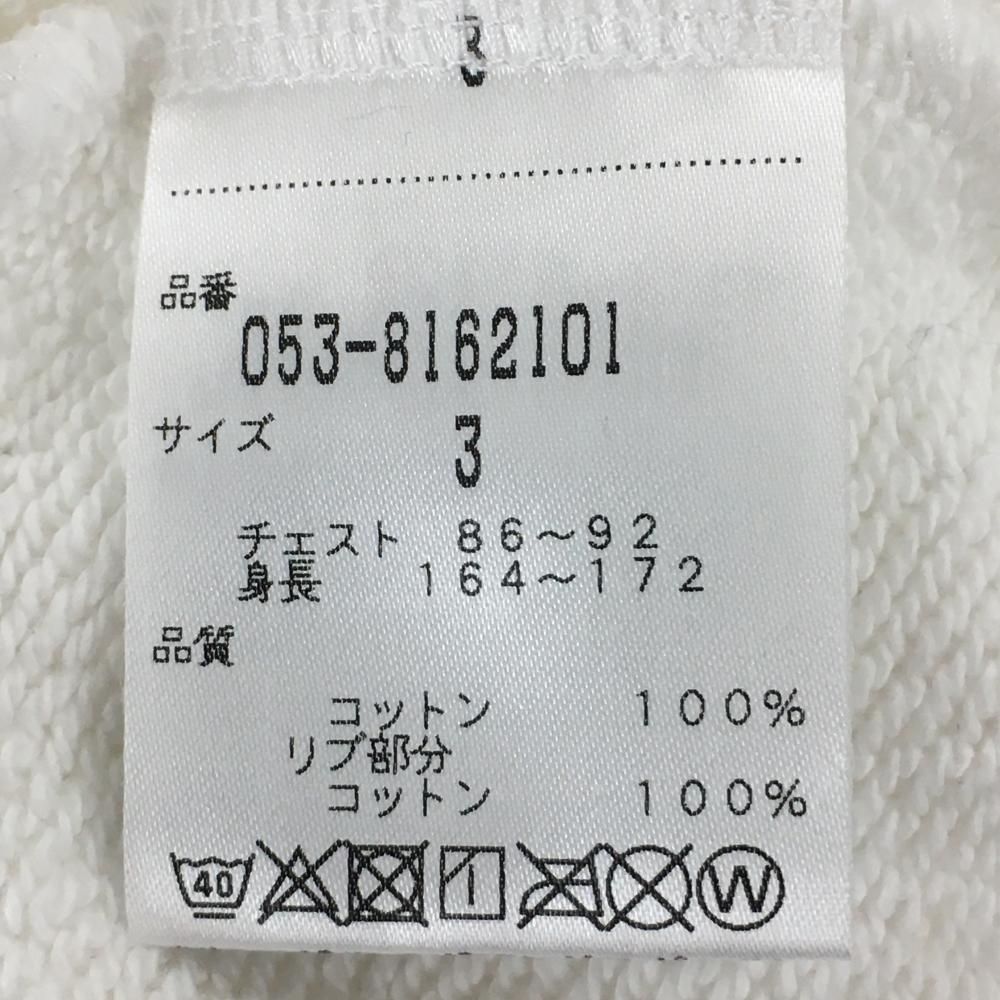 美品】パーリーゲイツ ジップパーカー 白×ネイビー スウェット