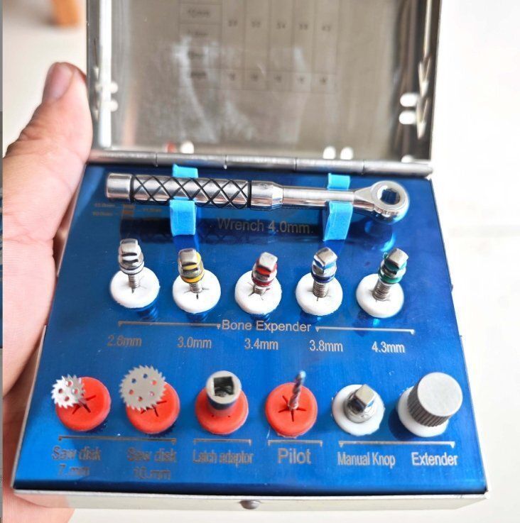 歯科口腔歯科用インプラント器具インプラント歯骨劈開骨押出骨拡張ツールボックスセット