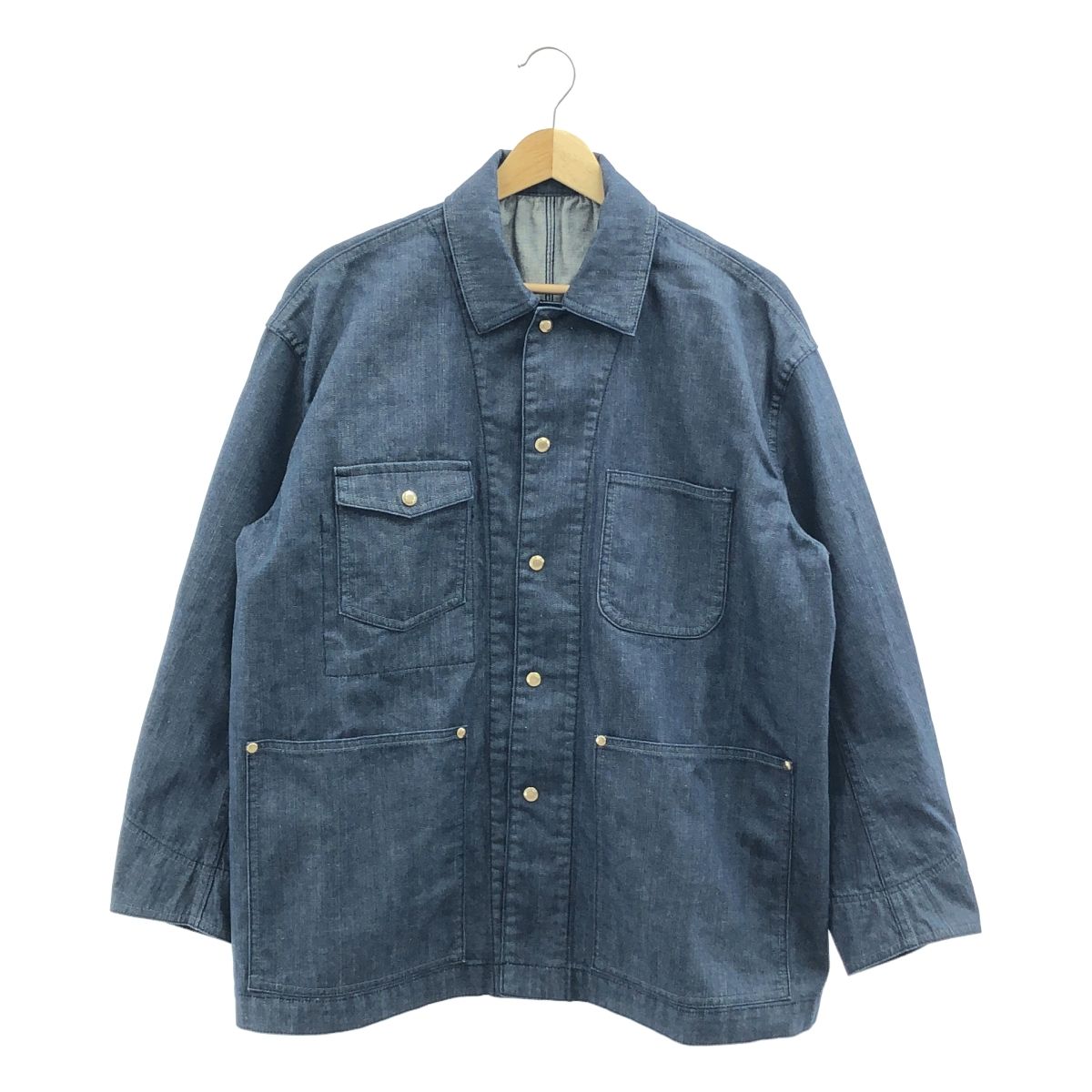 Drawer デニムノーカラージャケットドゥロワー