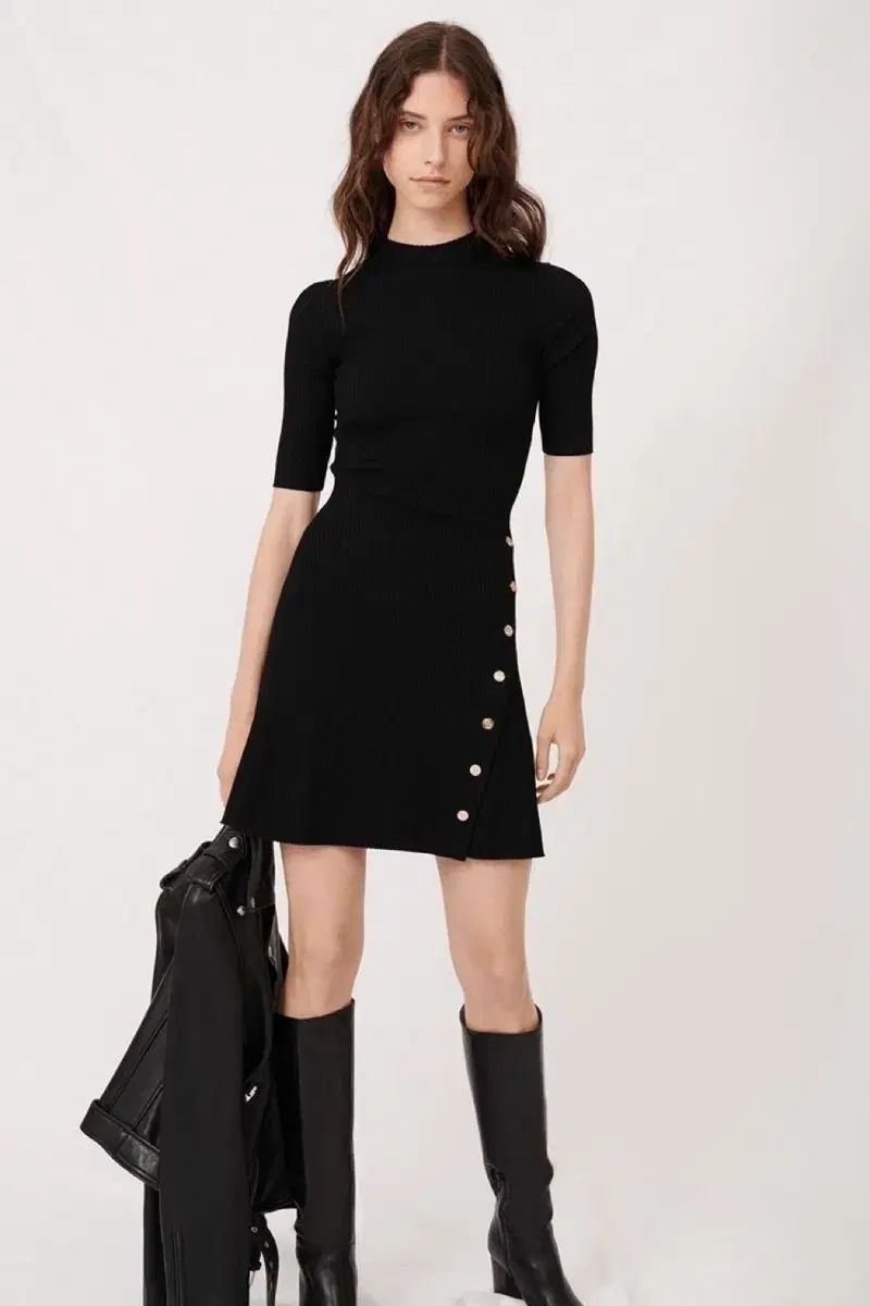アクリス AKRIS punto ブラックニットワンピース アクリス AKRIS