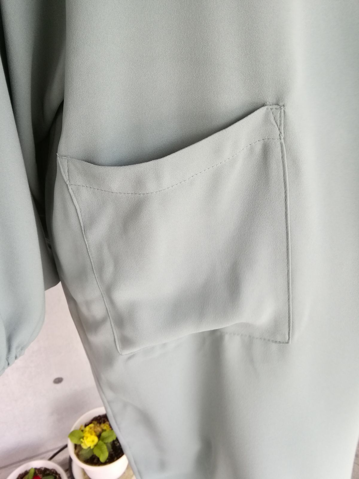 S～3L くすみミント着物用割烹着