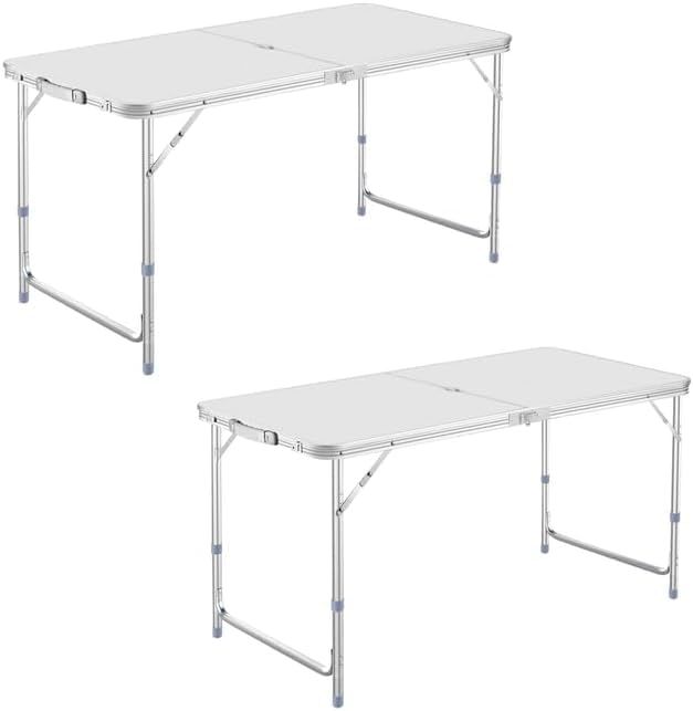 セール テーブル 高さ3段階調整 120×60× 55-62-70 cm テーブル 組立不要 折り畳み キャンプ 軽量 携帯便利 折りたたみ コンパクト 収納 アウトドア ピクニック レジャー Taimonik キャンプ用 DK