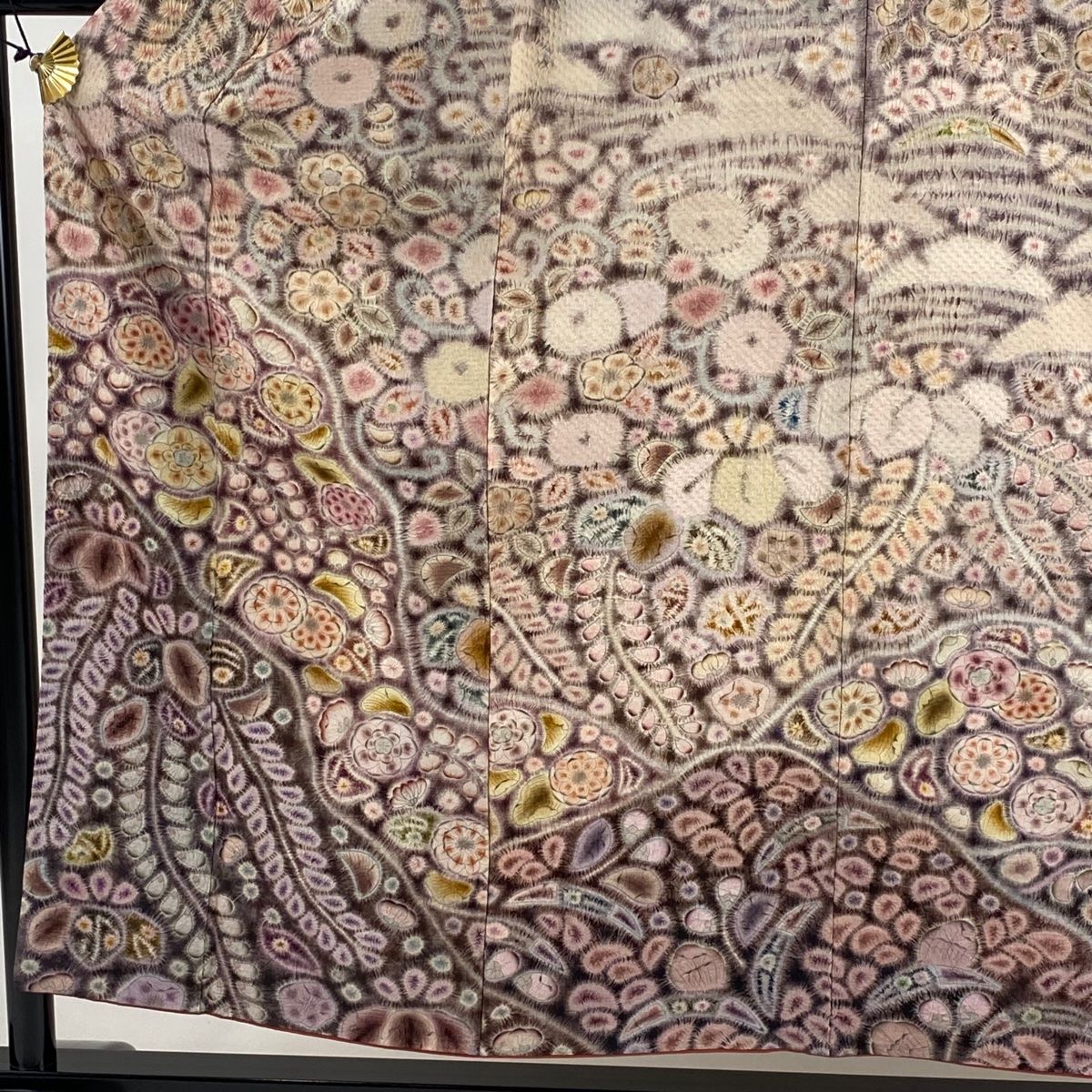 訪問着 身丈155cm 裄丈63.5cm S 袷 京屋林蔵 落款 辻が花 ぼかし 薄小豆 正絹