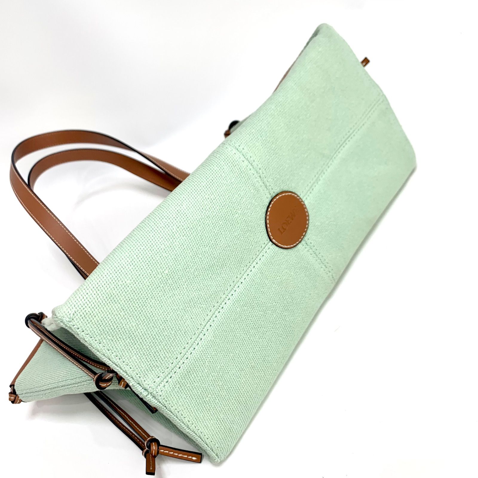 LOEWEロエベキャンパスレザーハンドルバッグトートバッグ - メルカリ 