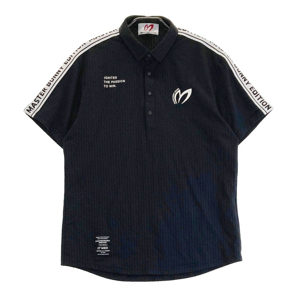 MASTER BUNNY EDITION マスターバニー 半袖ポロシャツ「４」 ストライプサッカー4WAYストレッチ半袖ポロシャツ | MASTER BUNNY