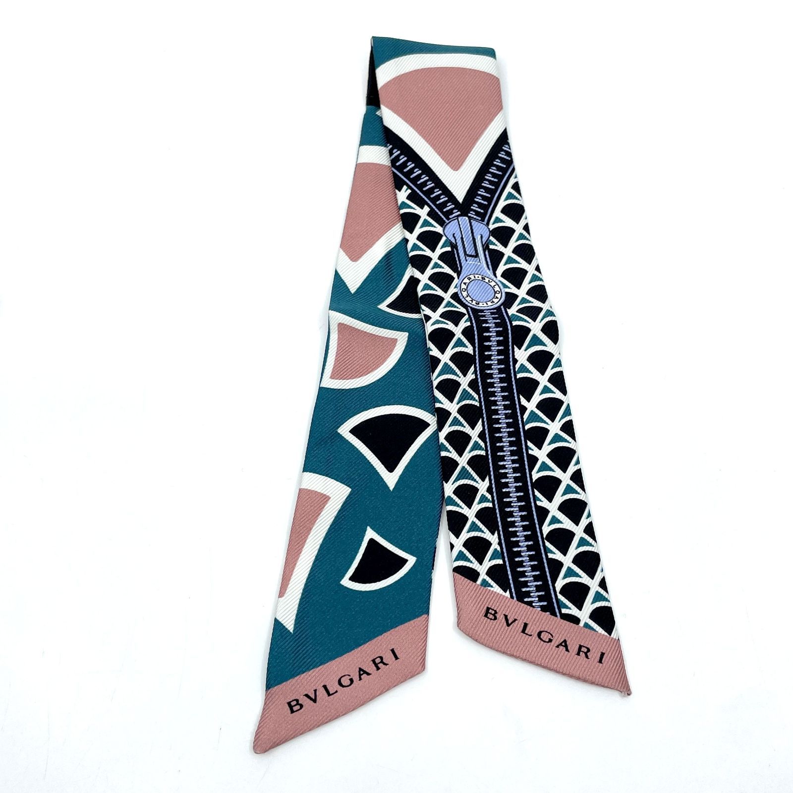 美品 BVLGARI セルペンティ スカーフリング+スカーフ シルク