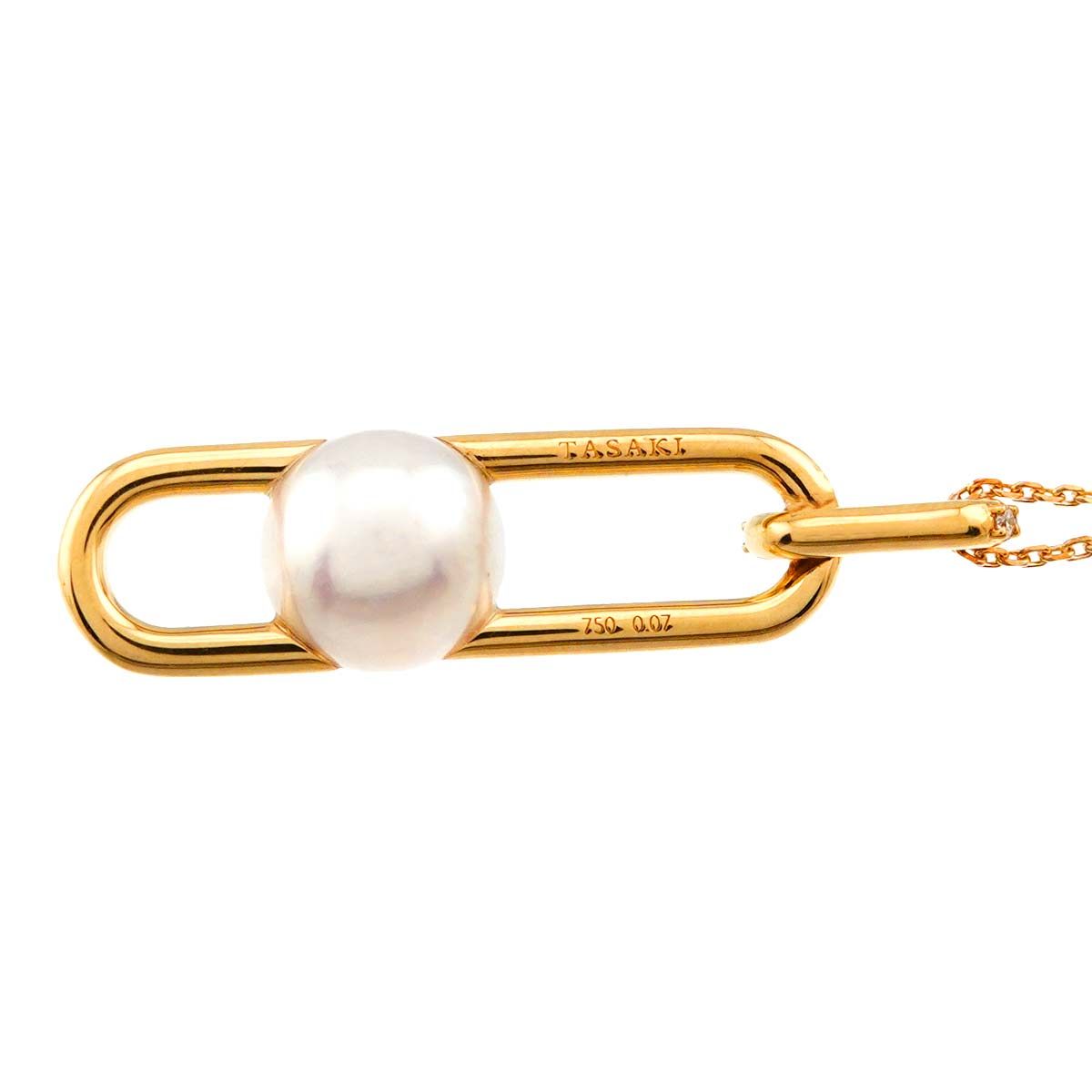 【5092】TASAKI K18あこや真珠8mmネックレストップ あこや真珠 ネックレス (8.0mm・グレードB) UR-080B-SIL