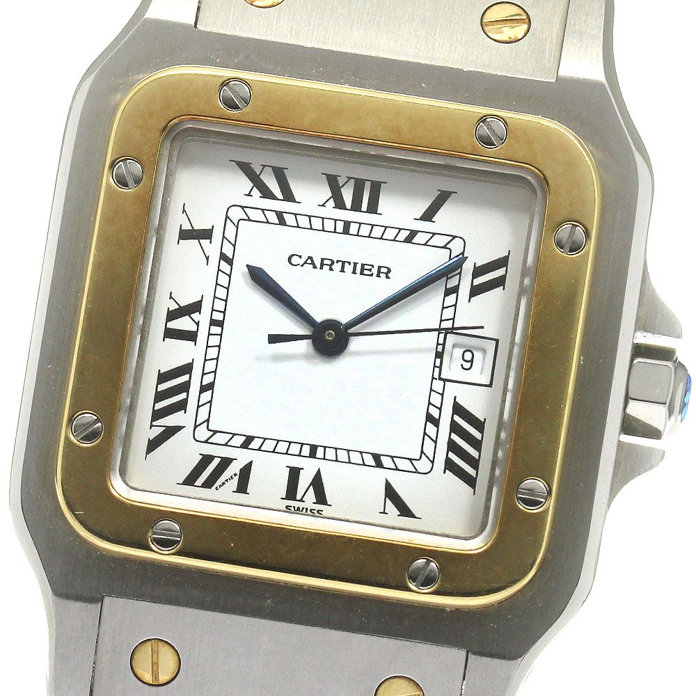 カルティエ CARTIER 81036283 サントスガルベLM YGコンビ 自動巻き メンズ良品_862334