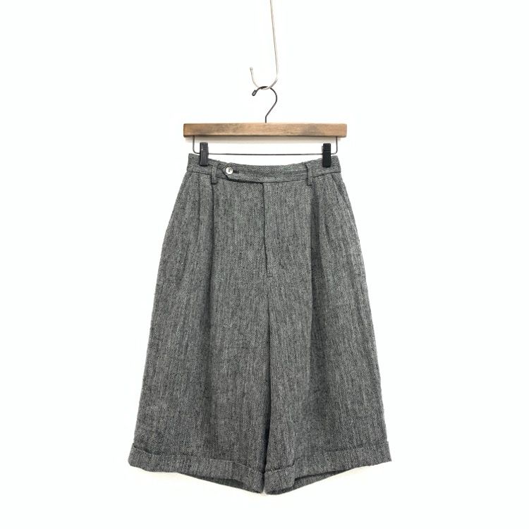 23SS ERiKOKATORi エリコカトリ SILK NEP LINEN SHORTS リネンシルクショートパンツ ブラック F EK6-4-3  - メルカリ