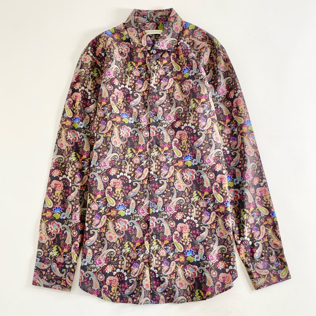 41b14 《極美品》 ETRO エトロ イタリア製 タグ付 フラワープリント 