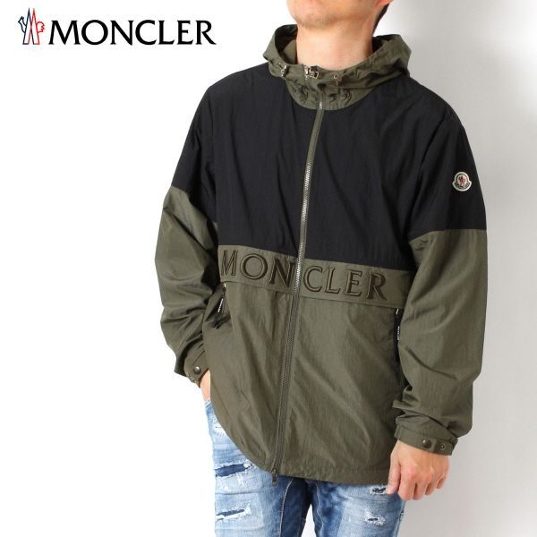 24SSモデル モンクレール MONCLER  メンズ JOLY ナイロンジャケット ブルゾン【ブラック+グリーン】 1A00088 59733 99T/【2024SS】m-outer