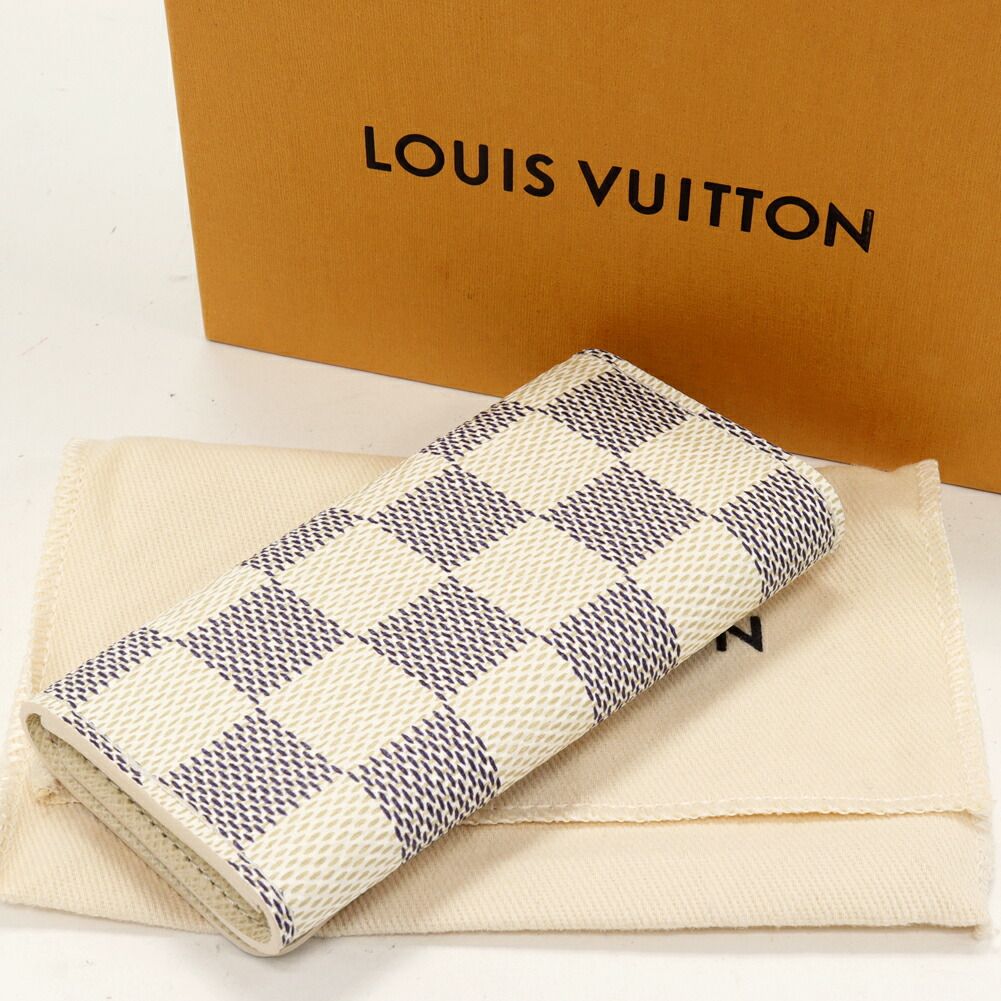 極美品　LOUIS VUITTON ダミエ　キーケース ホワイト LOUIS VUITTON ルイヴィトン ダミエ アズール キーケース ルイヴィトン