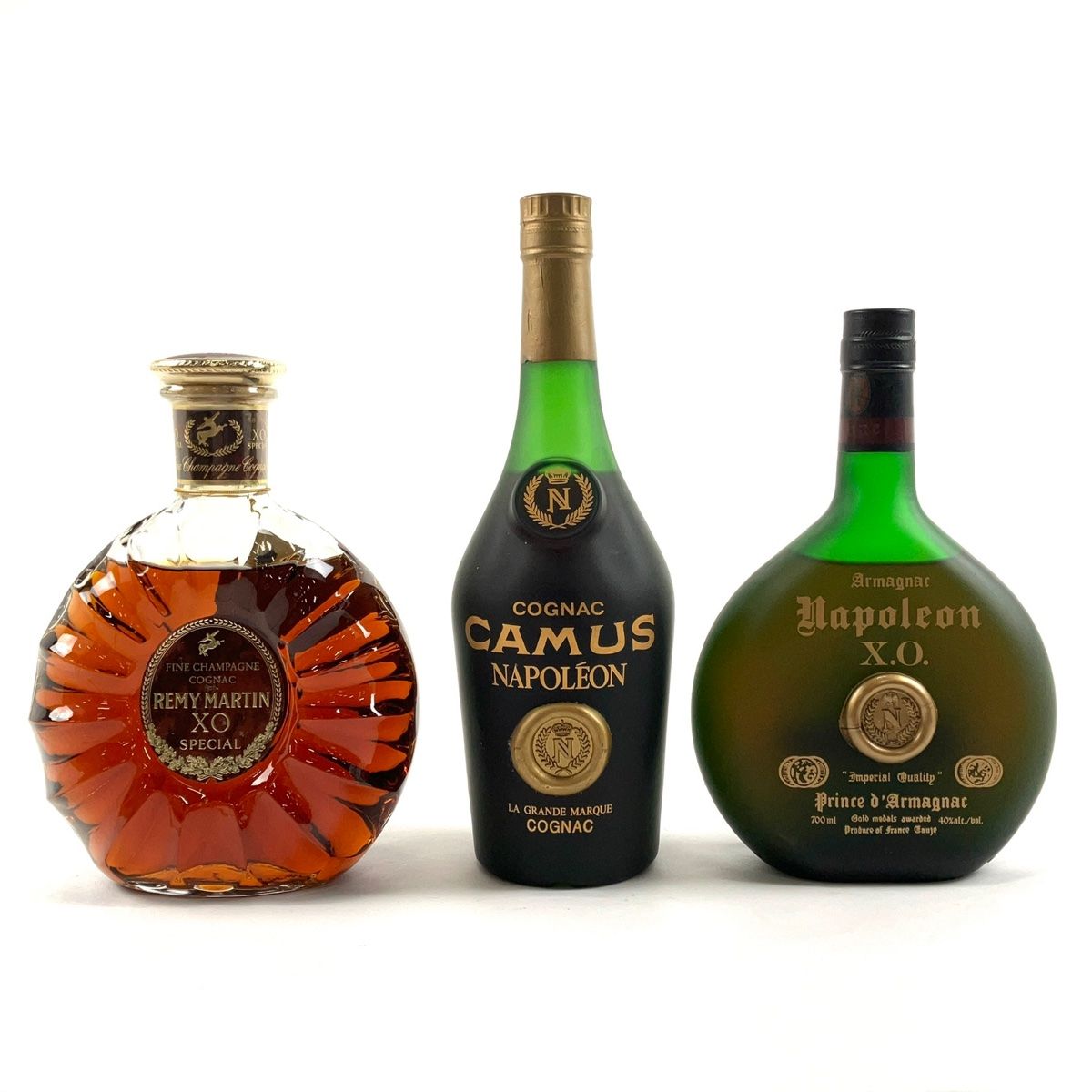 3本 カミュ プリンスドアルマニャック レミーマルタン コニャック アルマニャック 750ml ブランデー セット 古酒