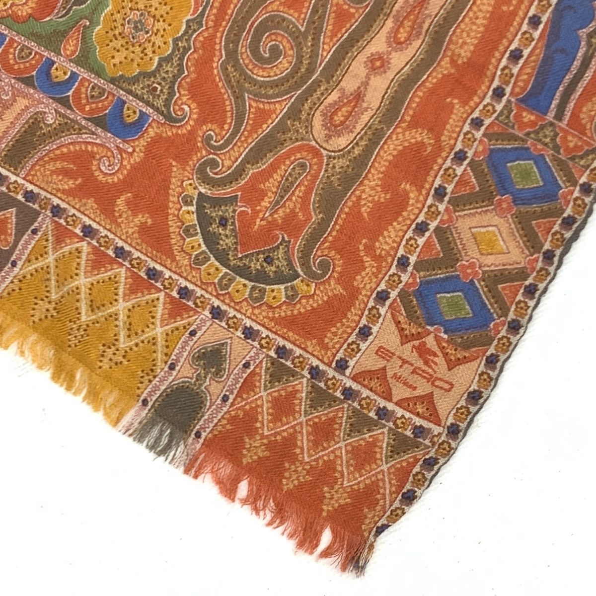 ETRO エトロ 大判 良好☆ETRO エトロ カシミア×シルク ETRO エトロ 大判 良好☆ETRO エトロ カシミア×シルク