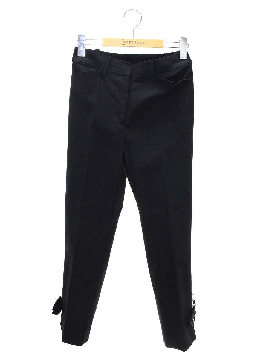 エムズグレイシー❤️ブラックパンツ（36） 現行タグ》エムズグレイシー クロップドパンツ 36 黒 カメリア