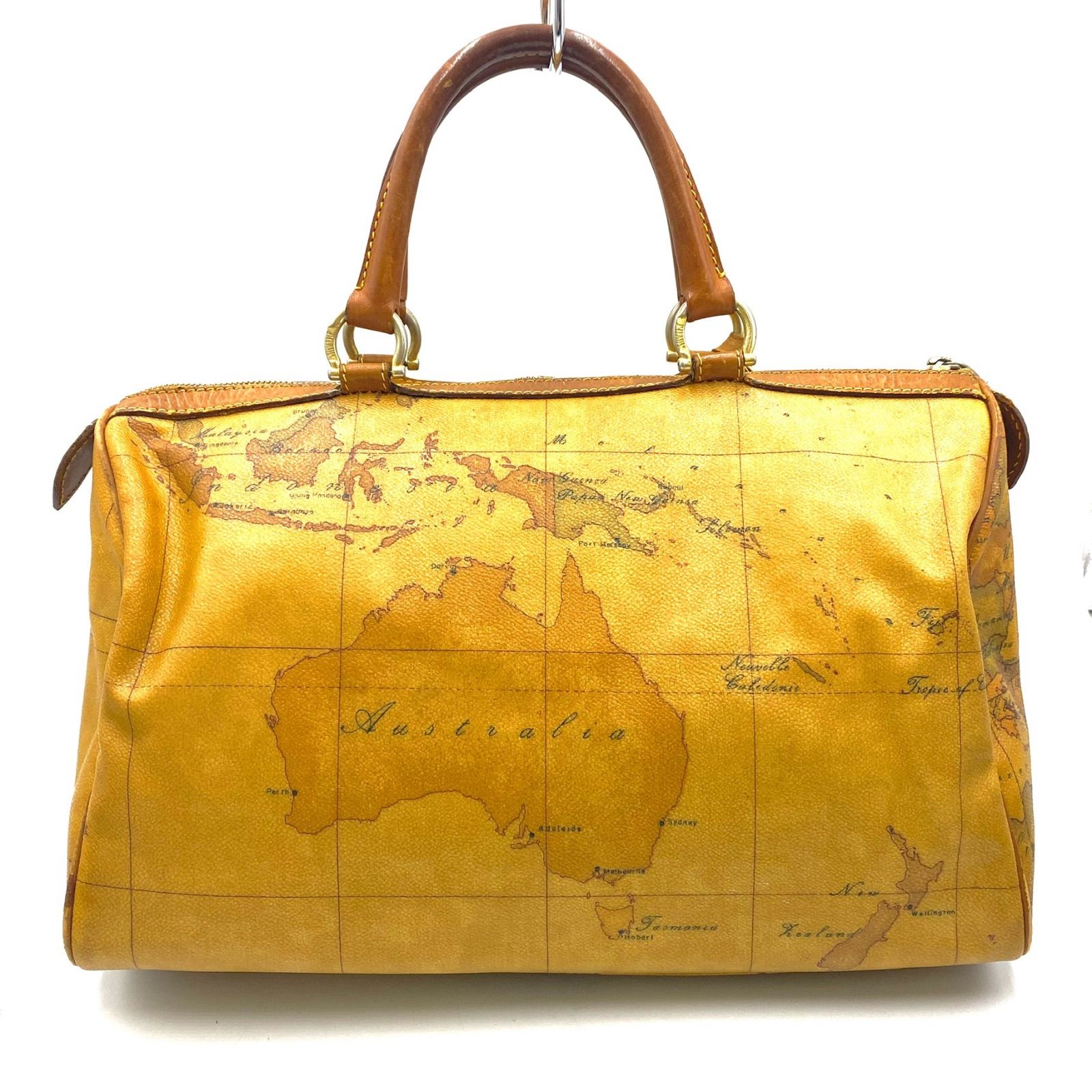 ✨上美品✨☘️PRIMA CLASSE☘️✨ボストンバッグ✨地図柄✨PVCレザー✨ PRIMA CLASSE プリマクラッセ ミニボストンバッグ ハンドバッグ