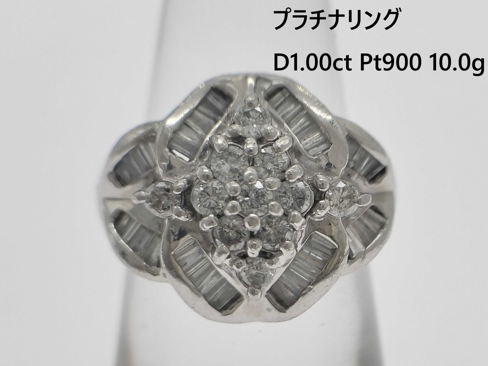 1.00ct 1円～ Pt ダイヤモンド リング D1.00ct V字 SELBY