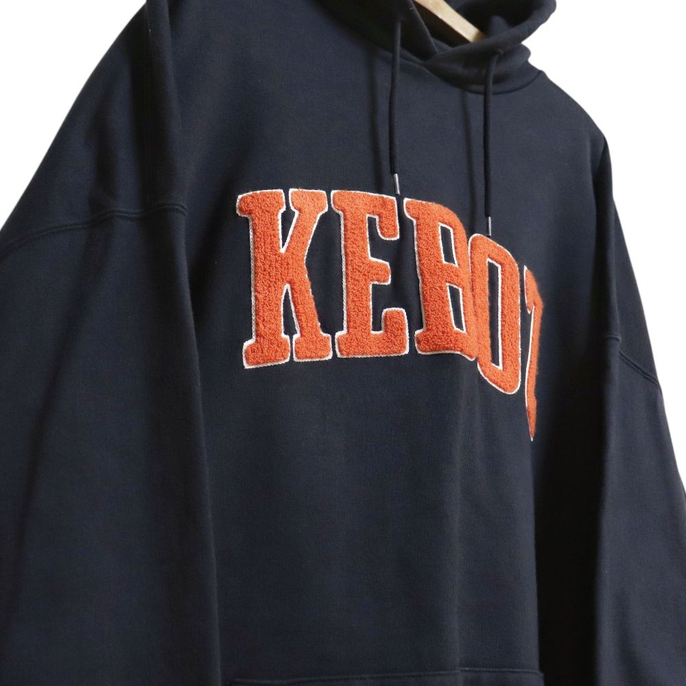 KICKBACK パーカー XXL Keboz ケボズ デカロゴ パイルロゴ ゆるだぼ プルオーバーパーカー XXL