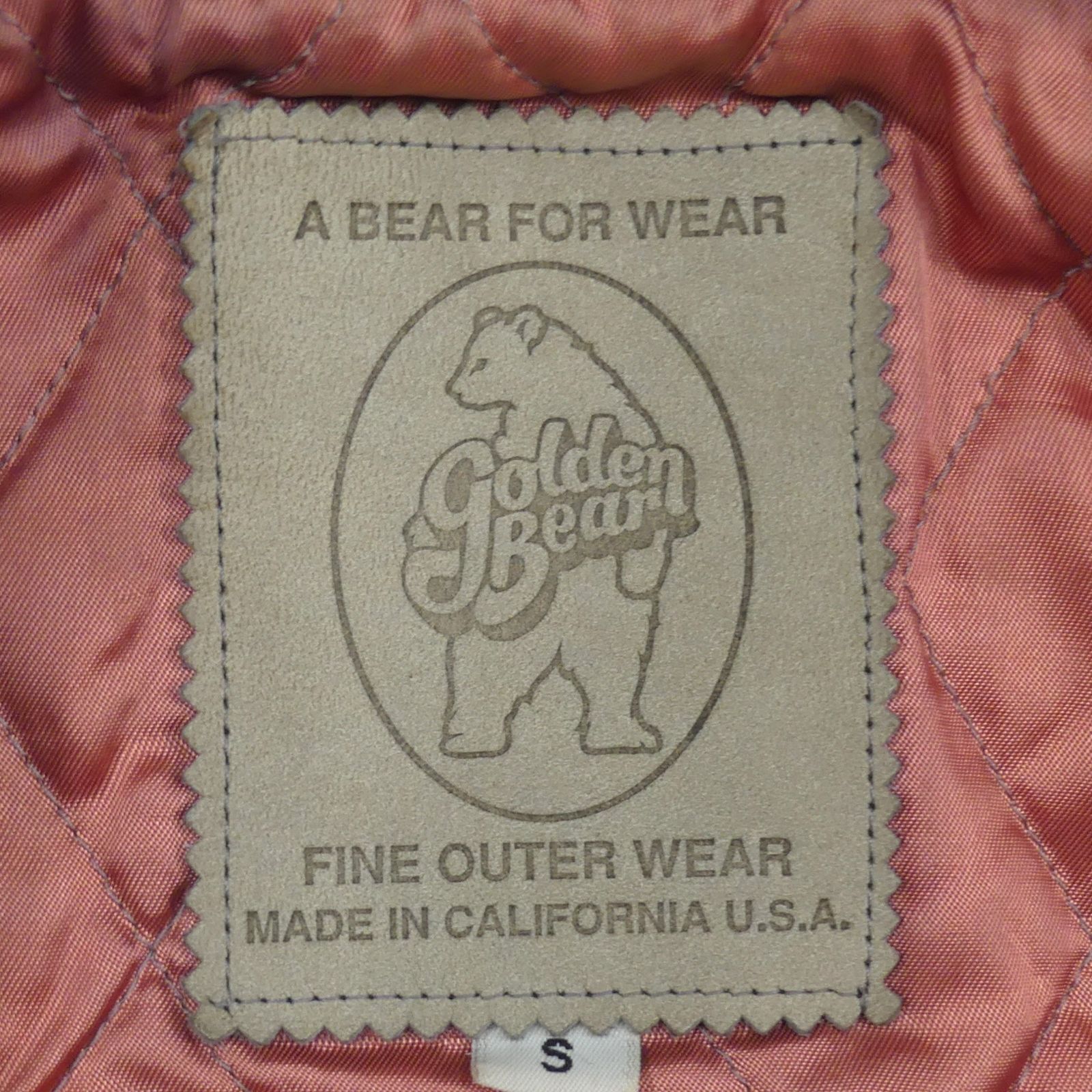 Gloden Bear ゴールデンベア S スタジャン 古着 レザー 紺 ネイビー 
