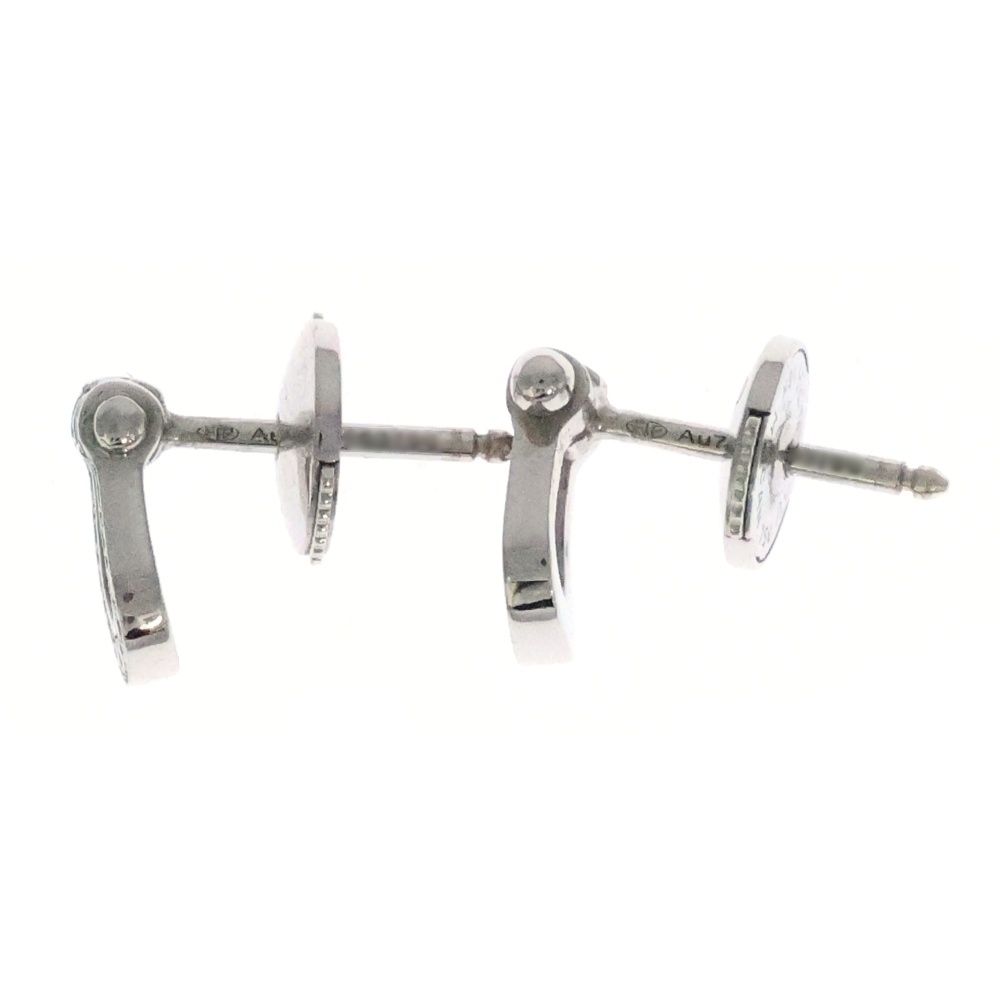 FRED フレッド フォース10 スモール ダイヤ ピアス K18WG ホワイトゴールド DECORATOM_COM_BR