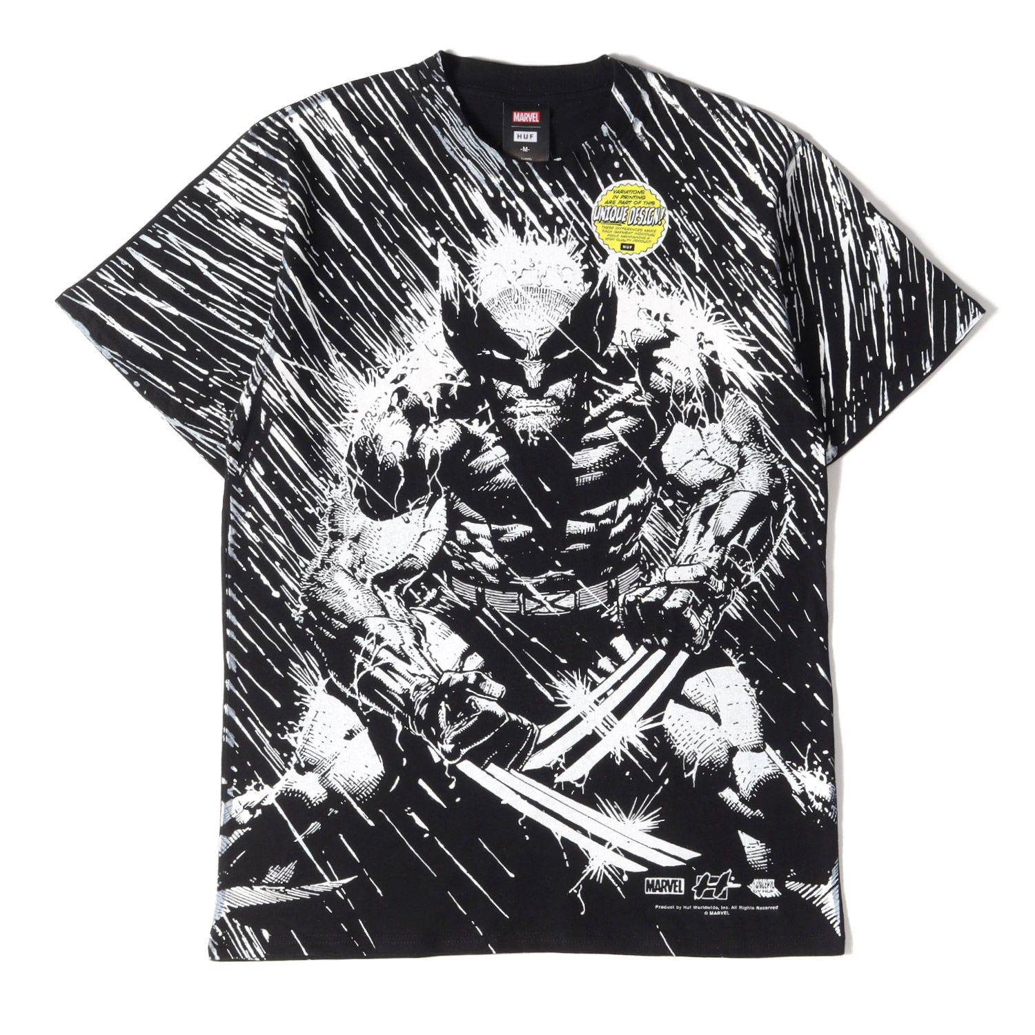 ハフ マーベル ウルヴァリン クルーネック Tシャツ ブラック M コラボ