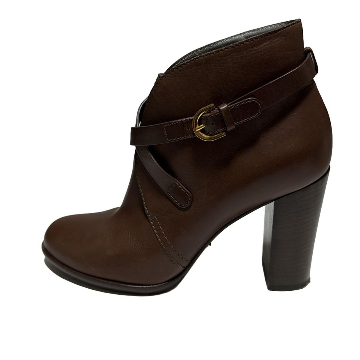 sergio rossi セルジオロッシ ショートブーツ 35 1|2 レディース - ダークブラウン レザー