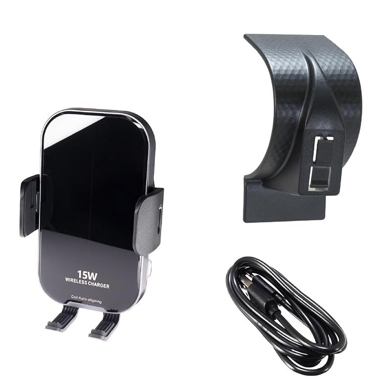 ビートソニック スズキ ハスラー用スマホスタンド BSA25A ワイヤレス充電機能付き自動開閉ホルダーセット品 1