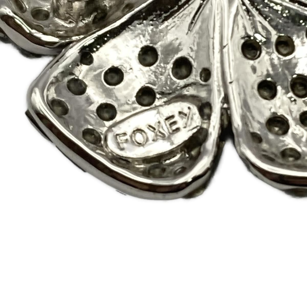 FOXEY フォクシー ブローチ フラワー ラインストーン シルバー FOXEY(フォクシー) ブローチ - ライトピンク×クリア×シルバー