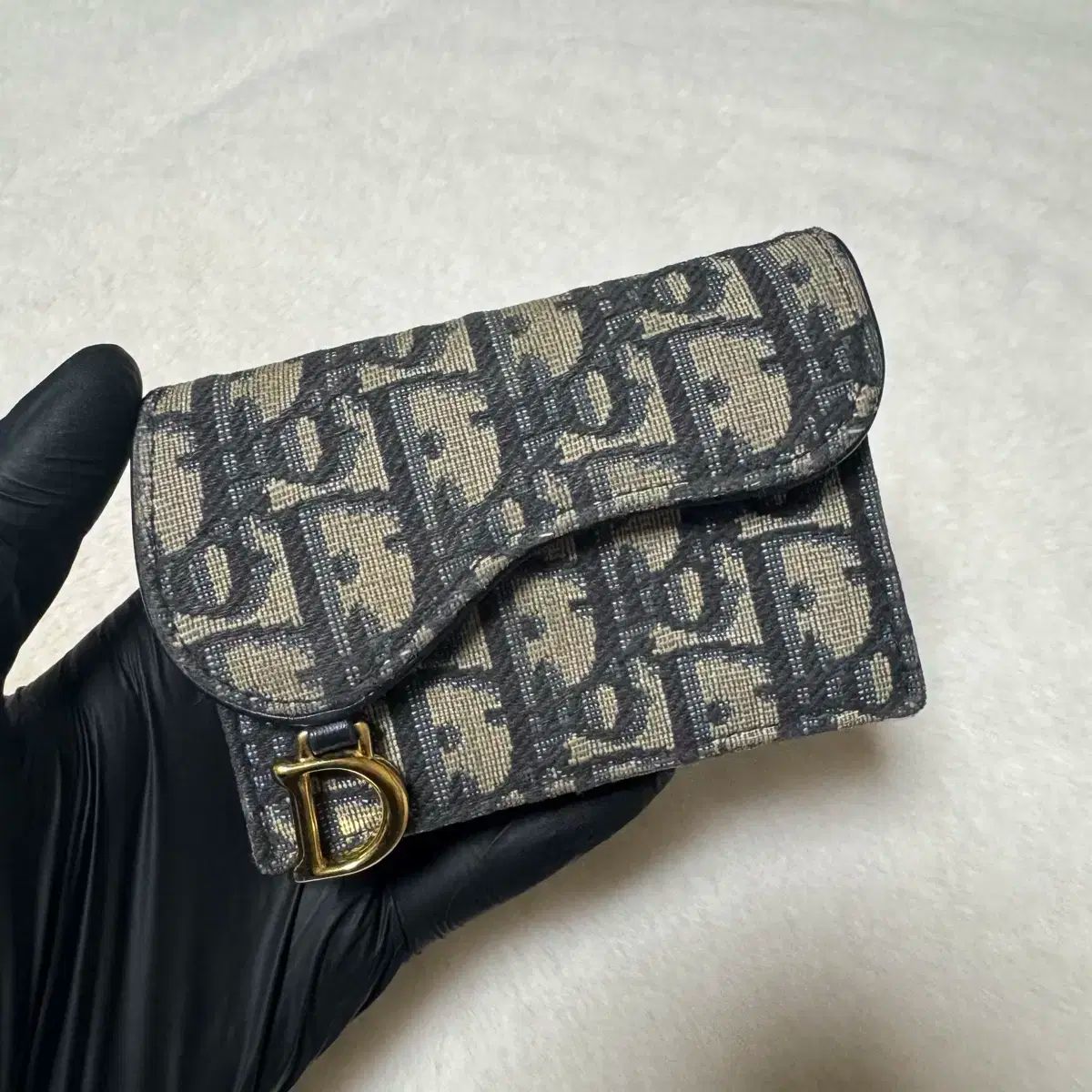 Dior オブリーク ジャカード サドル カード財布 Christian Dior ディオール 財布 レディース ブランド 三つ折り