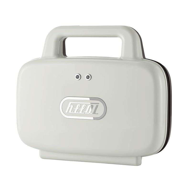 Toffy トフィー ホットサンドメーカー K-HS4 2枚焼き ミミまで焼ける ワイドプレート カンタン レトロ 朝ごはん 休日 モーニング ひとり暮らし アッシュホワイト K-HS4-AW 0