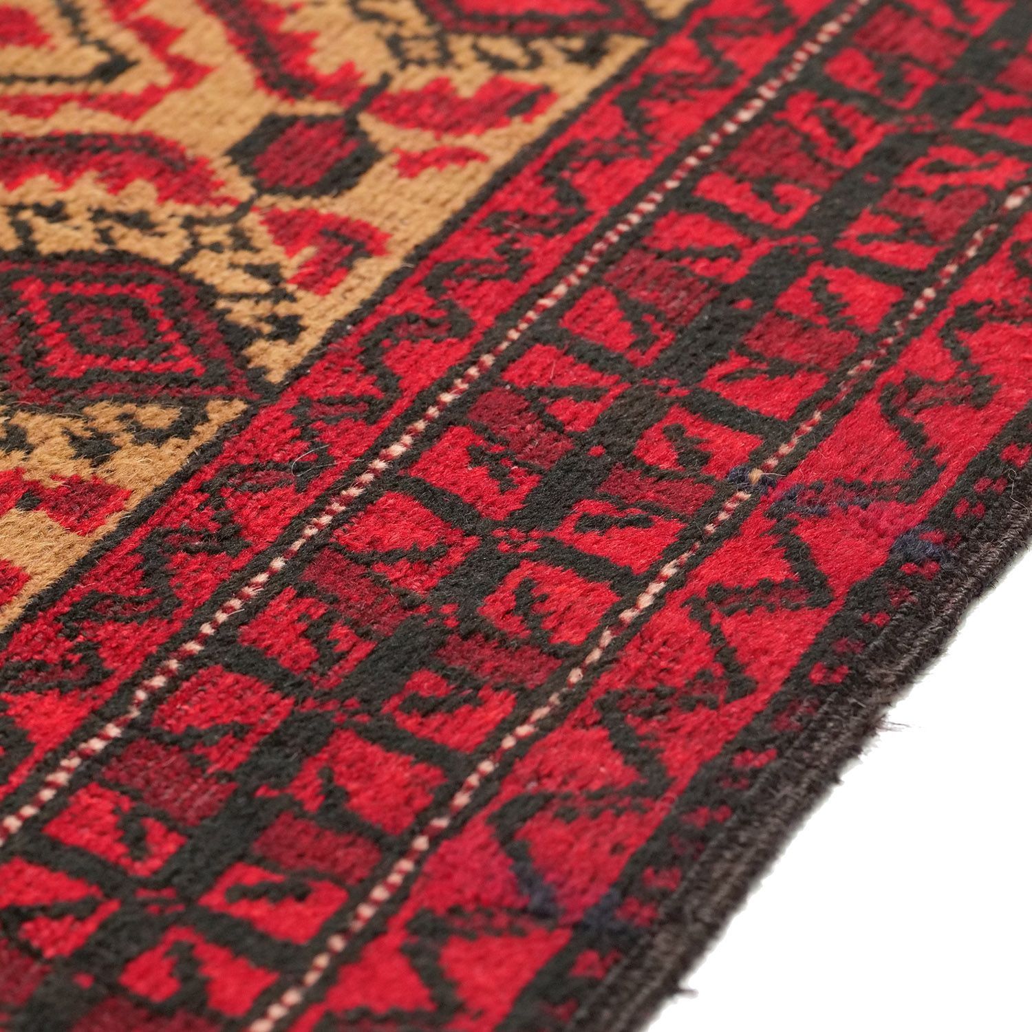 ガーエン 1960年代 1450×810mm セミアンティーク ダイヤモンドモチーフ ヴィンテージラグ専門店 手織り MARWIL-DEMENAGEMENTS_CH