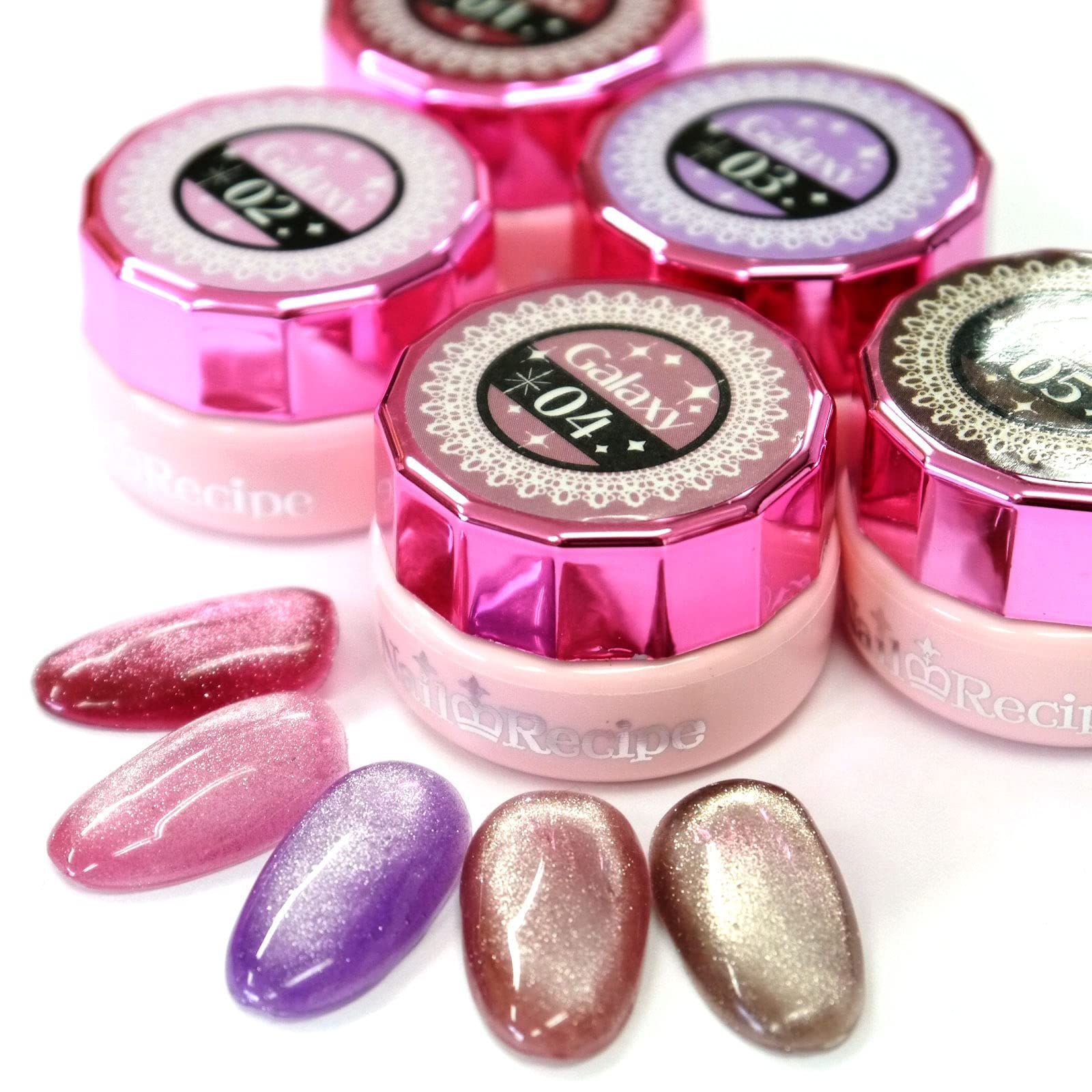 Nail Recipe(ネイルレシピ) カラージェル ギャラクシー マグネットジェル キャッツアイジェル ラメジェル パールジェル ジェルネイル ネイルカラー セット UV・LED ソークオフタイプ セルフネイ