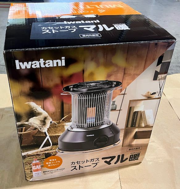 【未使用品】Iwatani (イワタニ) カセット ガス ストーブ マル暖 やかん 置ける アウトドア 屋内外 両用 丸形 CB-STV-MRD  0120231121101908 1127ML008